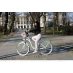 Dámsky retro bicykel Hliníkový 28" Lavida 3-prevodový [A] Bielo-mätový